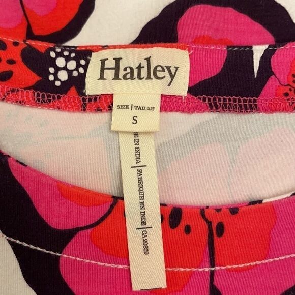 Hatley Floral Hibiscus Dress Pink and White Size Small Quarter Length Sleeve - Picture 3 of 7
